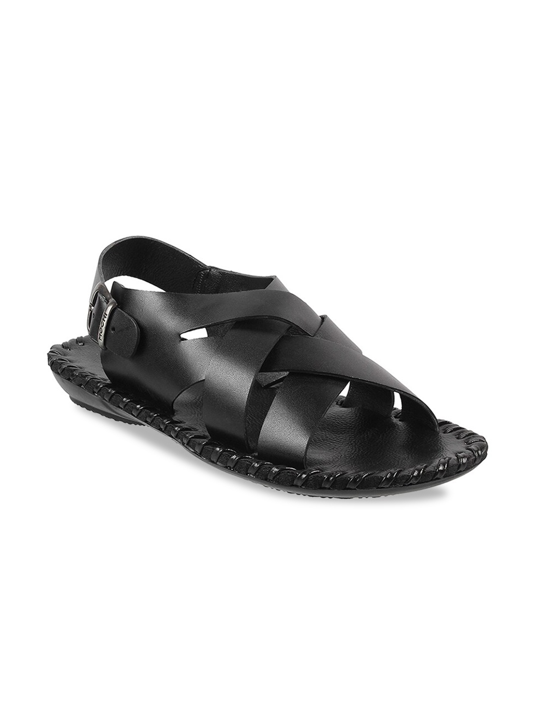 

Mochi Men Black Solid Comfort Sandals