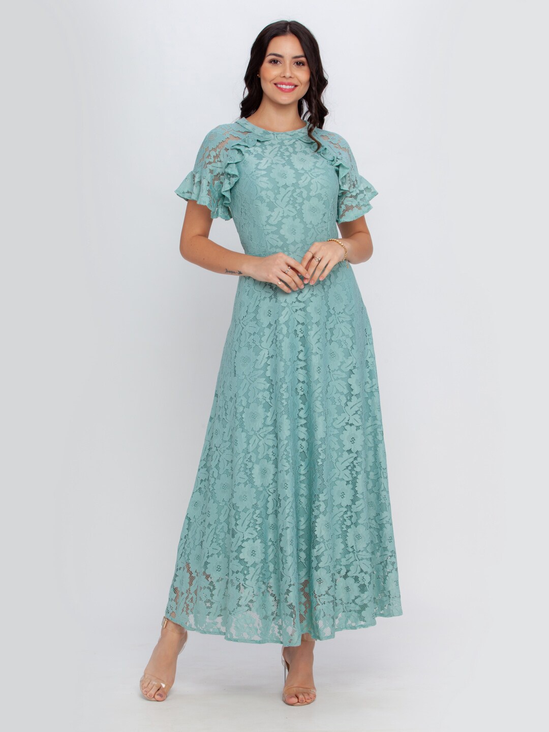 

Zink London Green Maxi Dress
