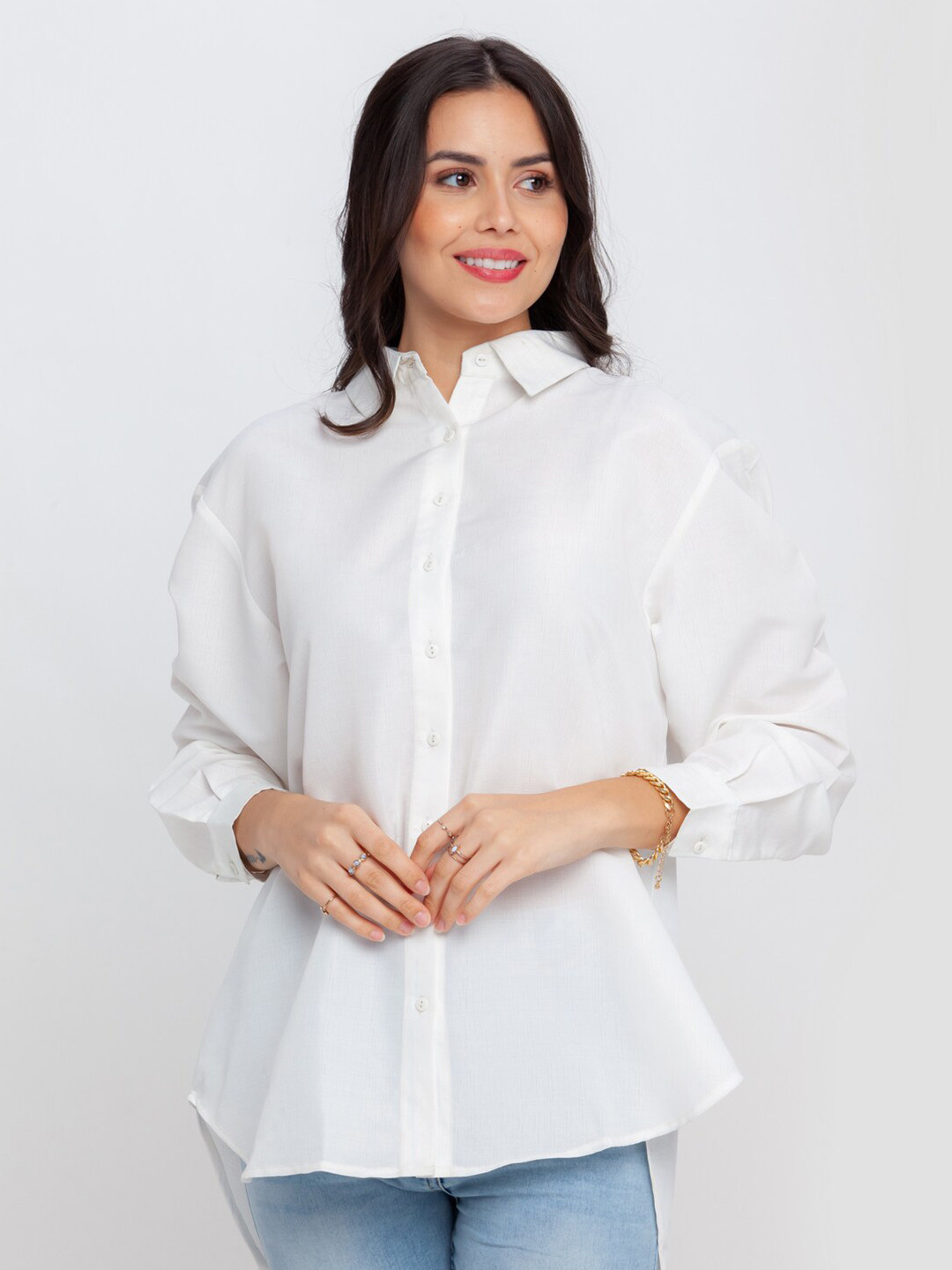 

Zink London White Shirt Style Top