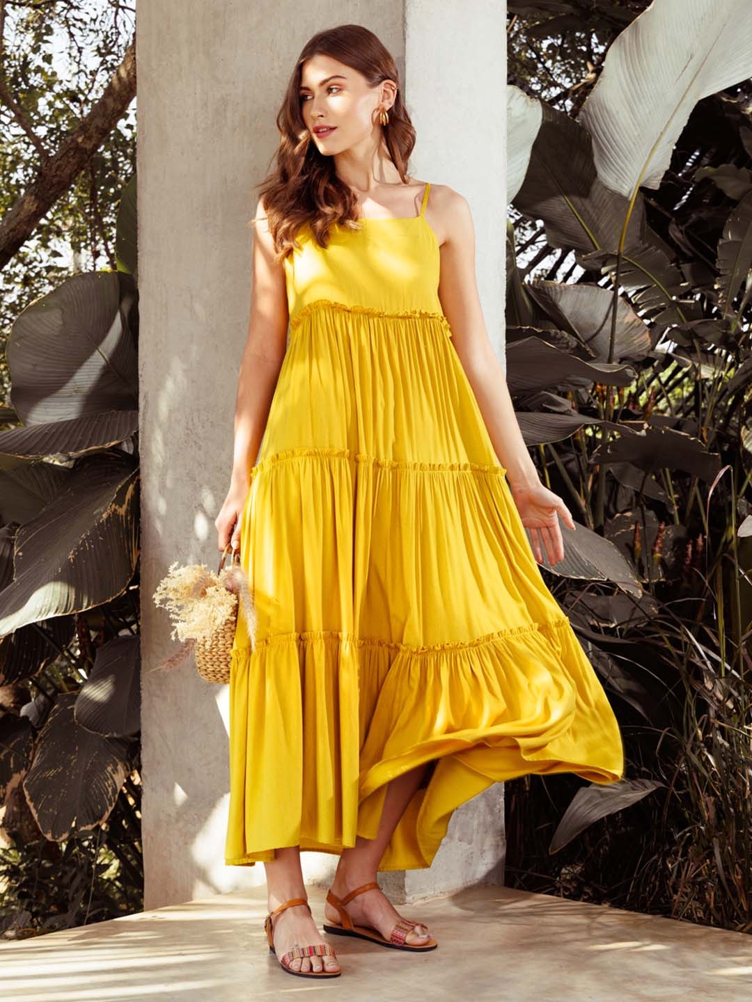 

Zink London Mustard Yellow Maxi Dress