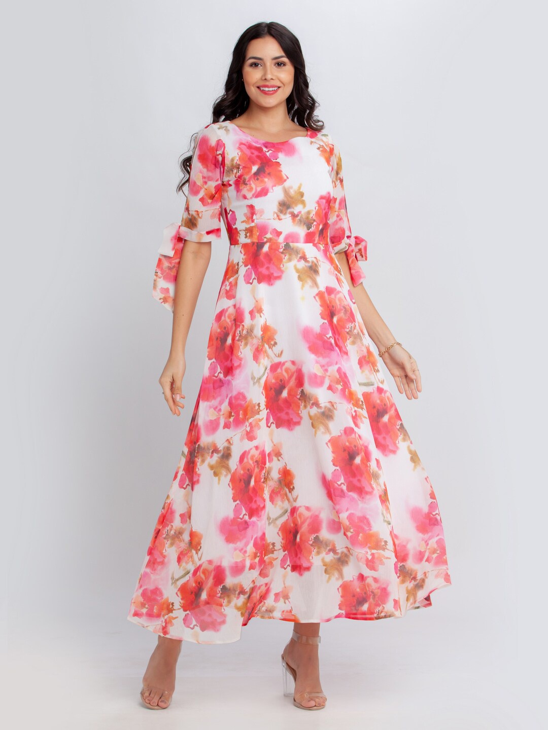 

Zink London White Floral Maxi Dress