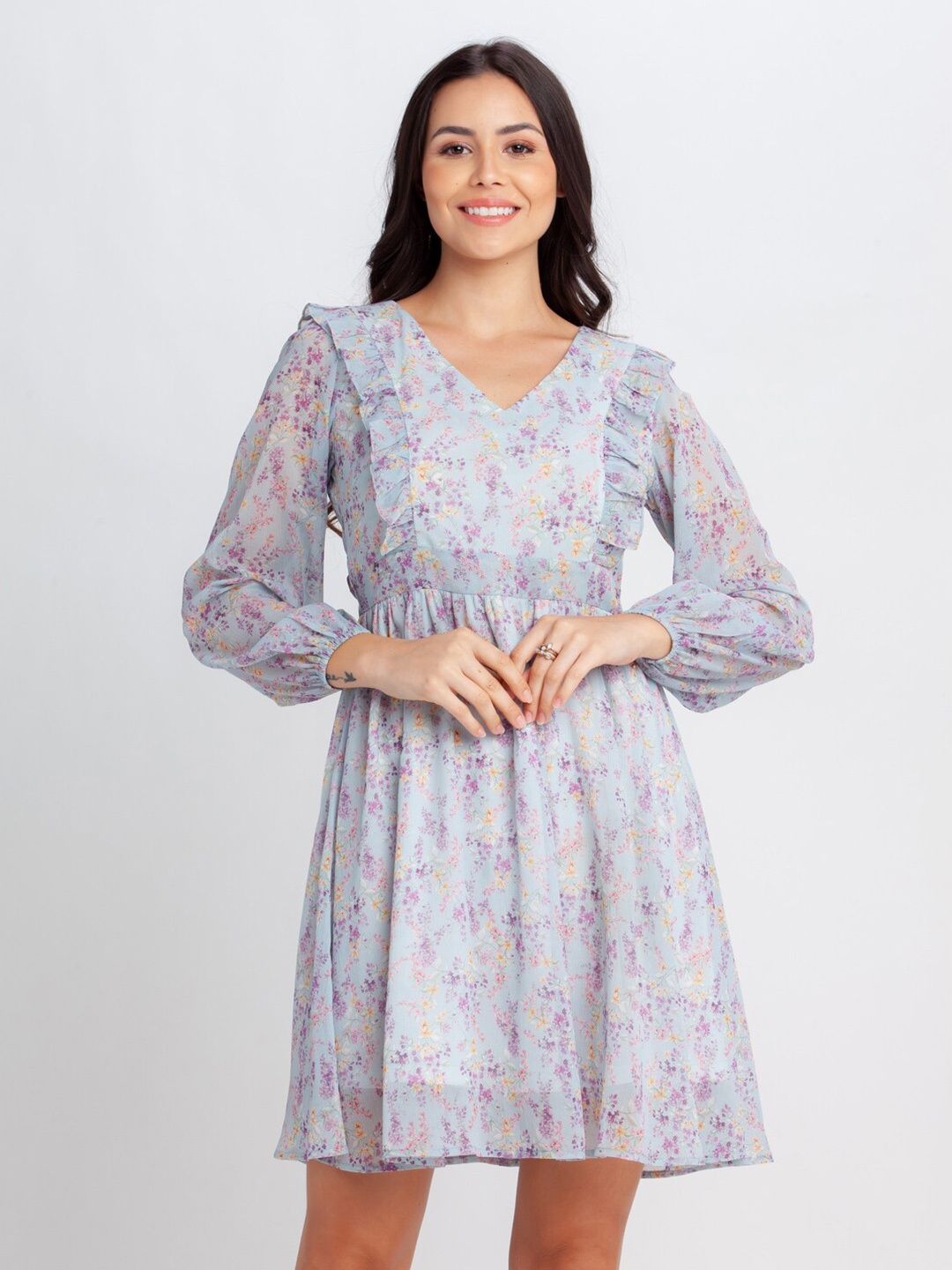 

Zink London Blue Floral Dress