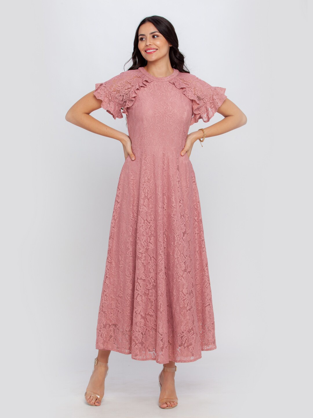 

Zink London Pink Maxi Dress