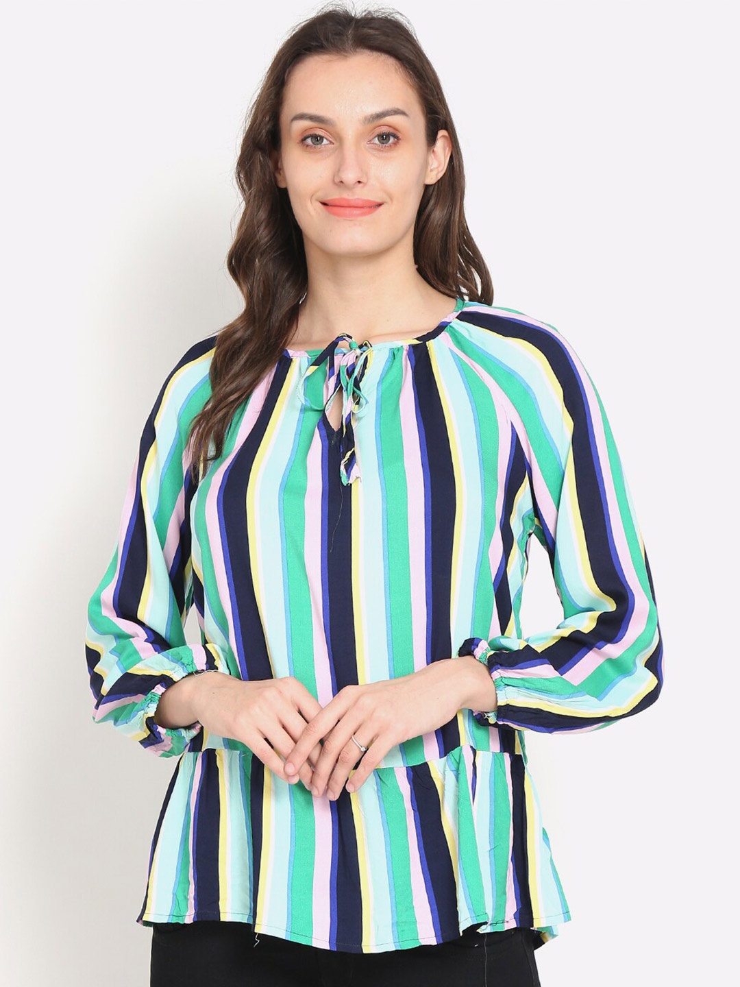 

NoBarr Multicoloured Striped Top, Multi