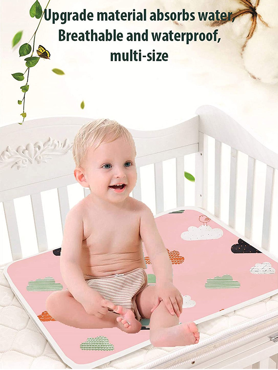 

SYGA Pink Cloud Printed Bed Dry Sheet
