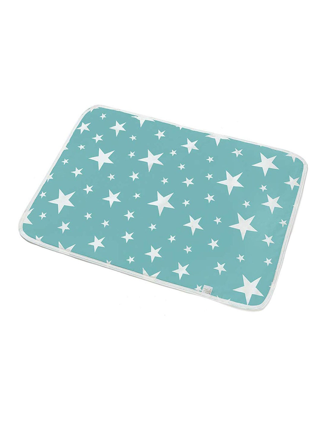 

SYGA Kids Unisex Blue & White Star Printed Small Bed Dry Sheet