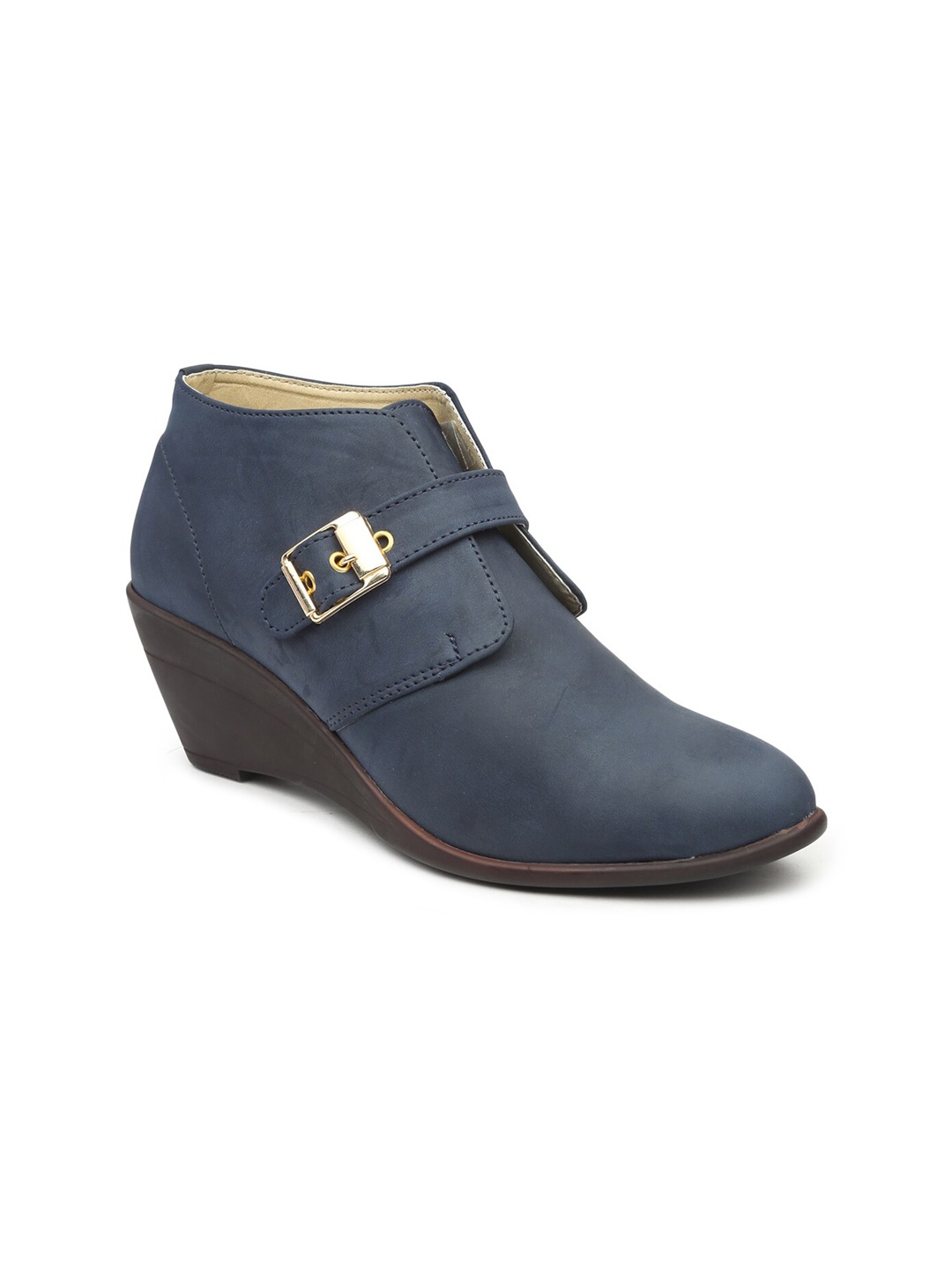 

VALIOSAA Women Navy Blue Regular Heeled Boots