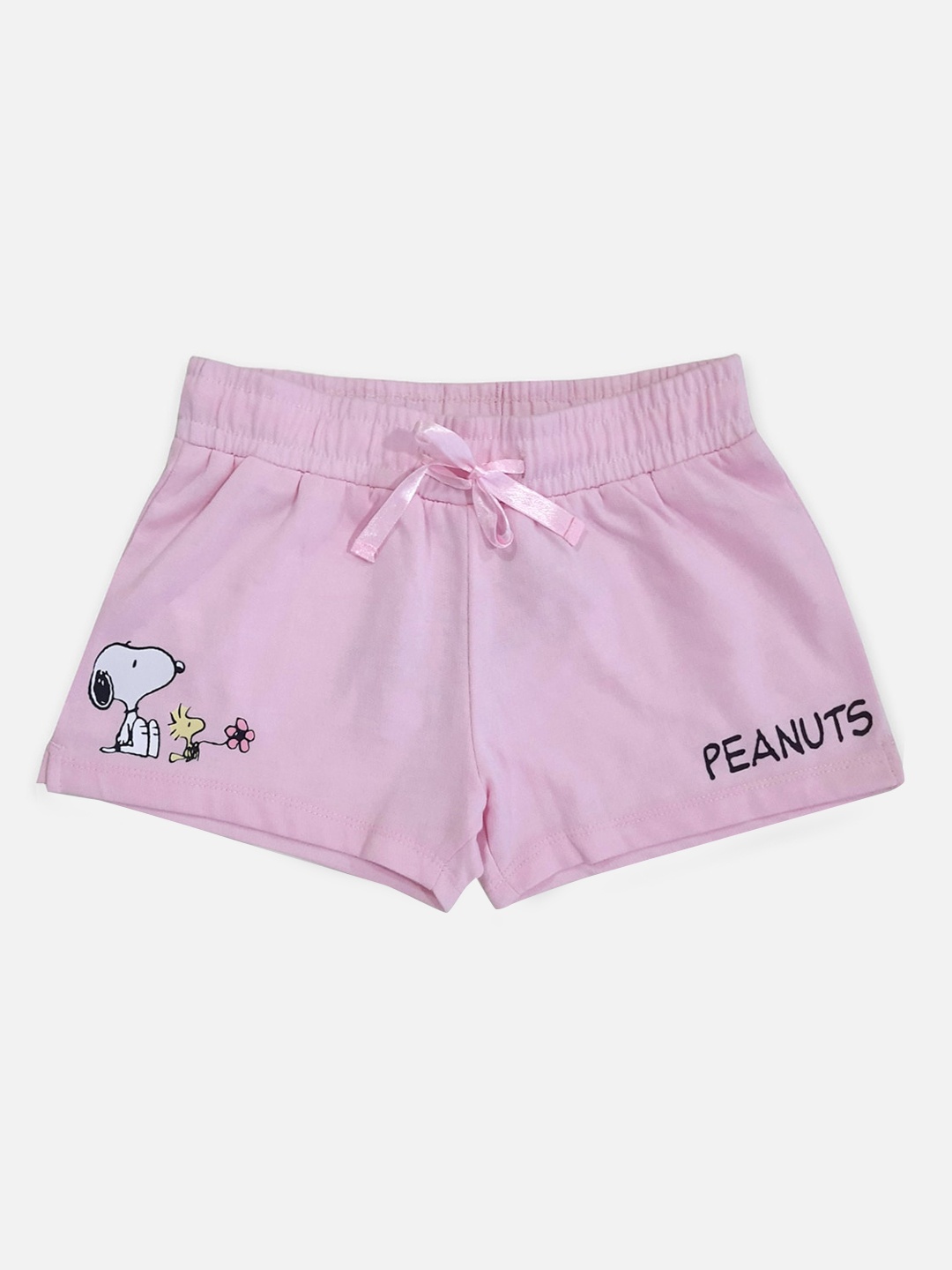 

Kids Ville Girls Pink Peanuts Shorts