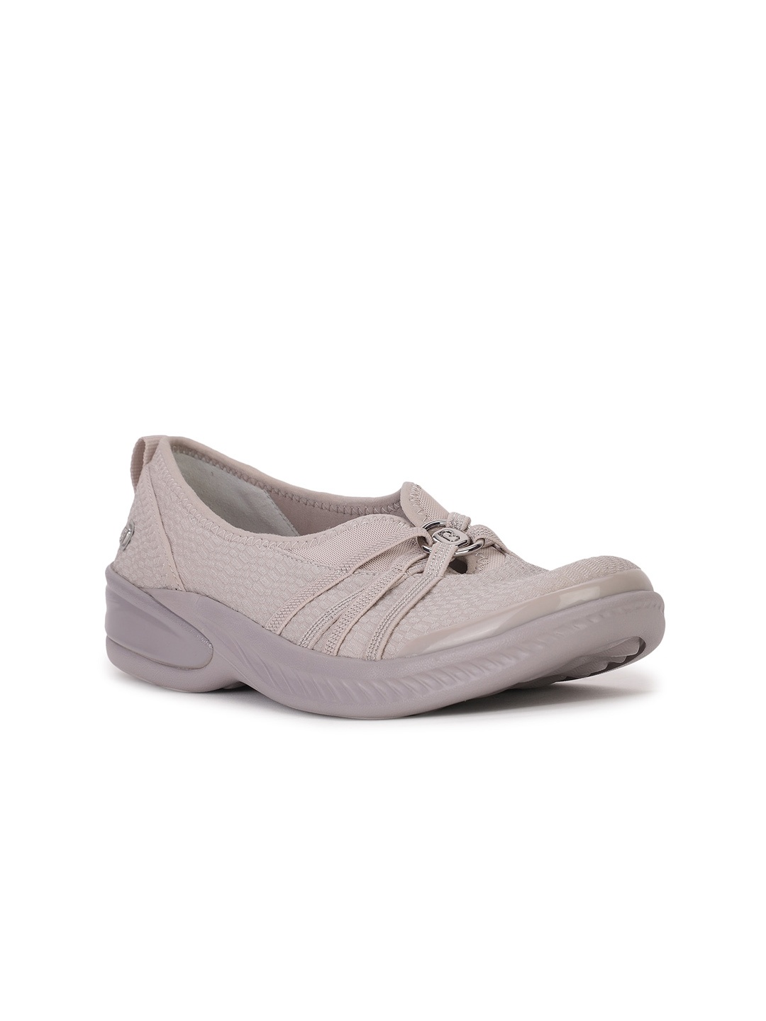

Naturalizer Women Grey Textured PU Slip-On Sneakers