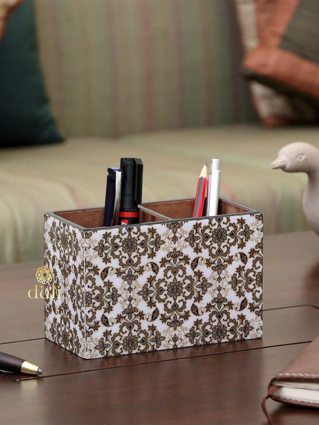 

DULI Brown Printed Cutlery Holder