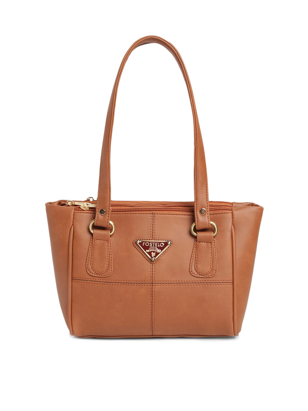 

Fostelo Tan PU Structured Shoulder Bag