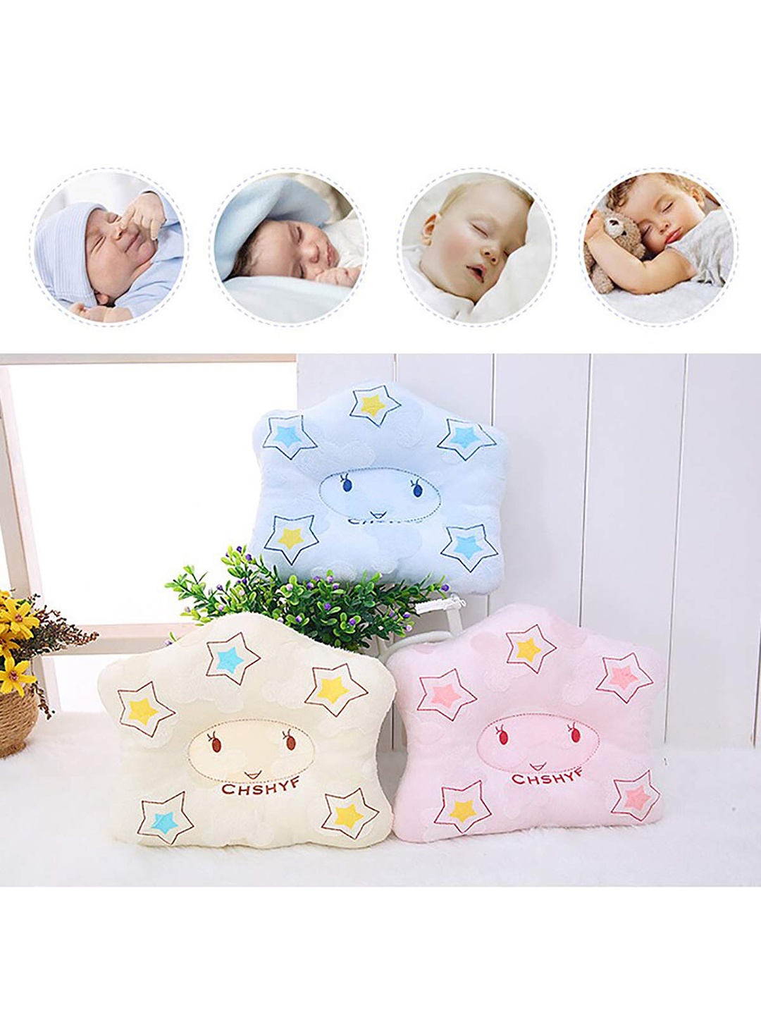 

SYGA Pink Flat Head Breathable Pillow