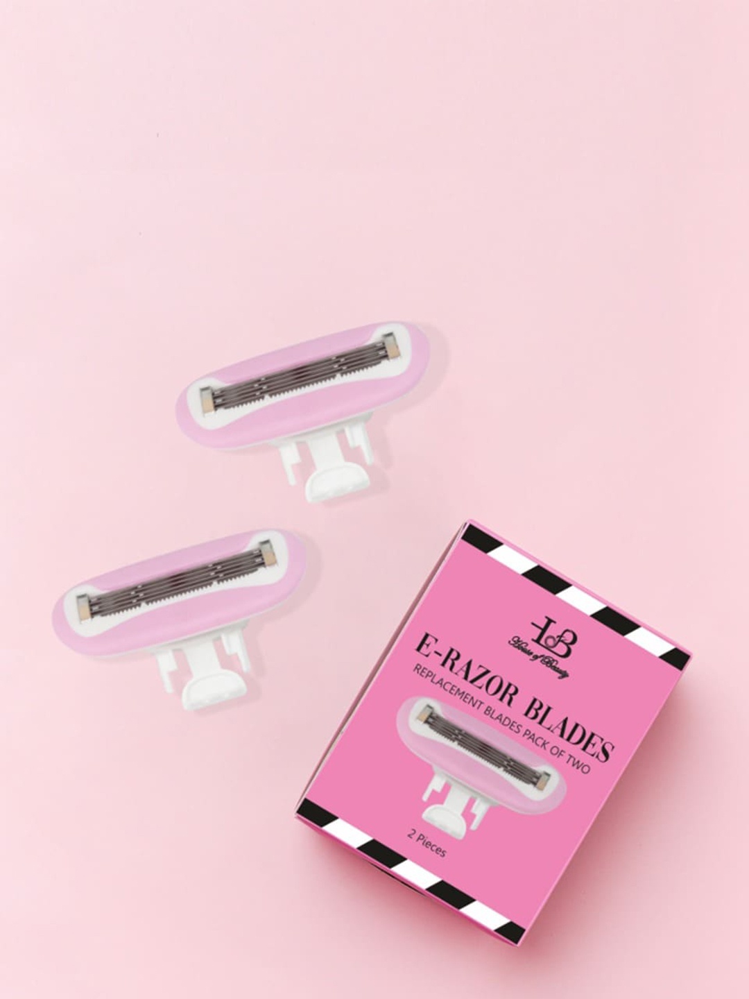 

House of Beauty Set of 2 E Razor Replacement Blades, Pink