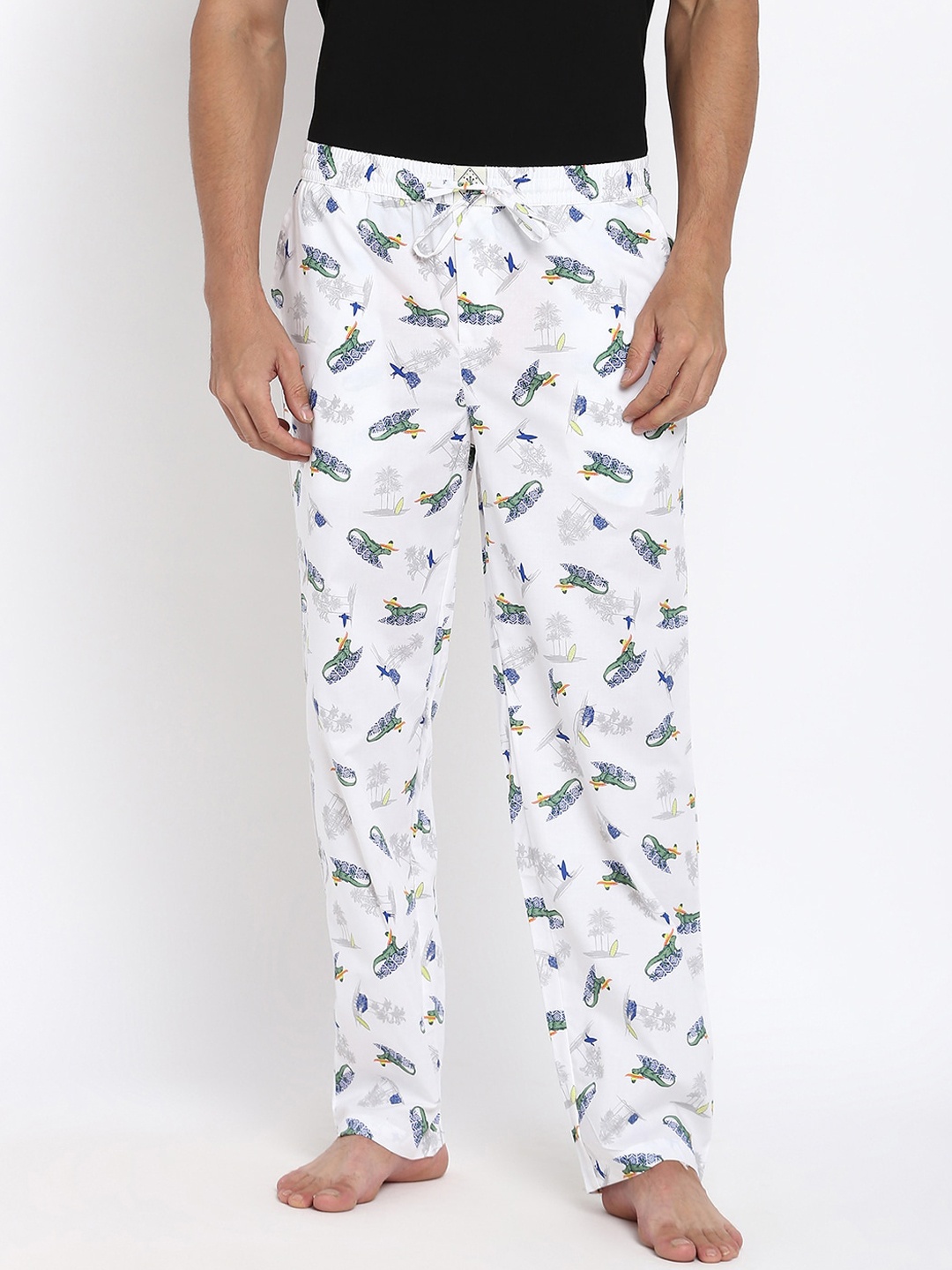 

abof Men White Printed Lounge Pants