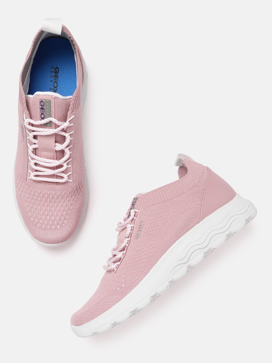 

Geox Women Pink Woven Design Sneakers