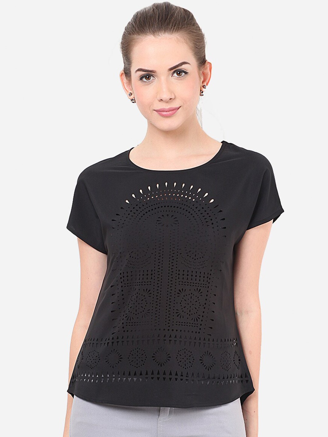 

Porsorte Black Print Top