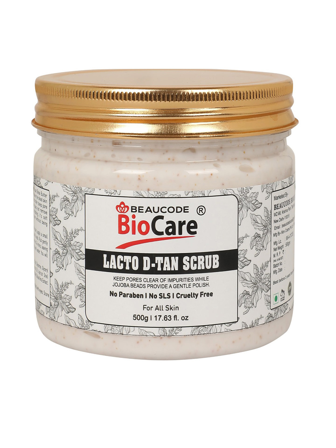 

BEAUCODE BIOCARE Lacto D -Tan Scrub for All Skin Types - 500 g, Cream