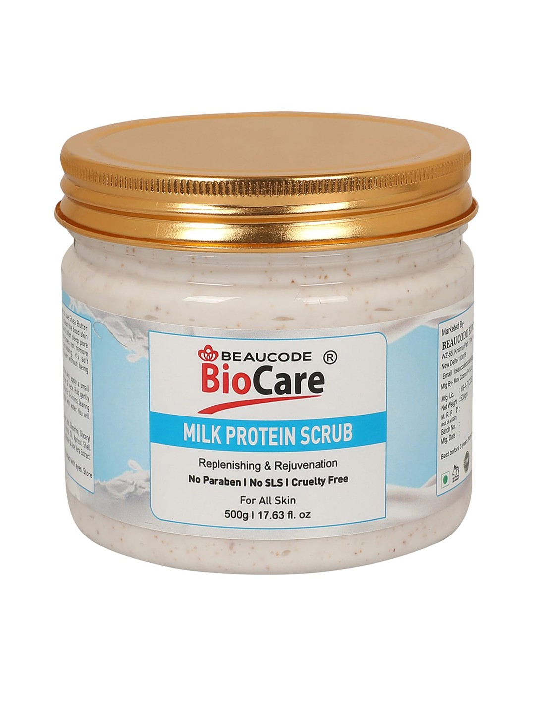 

BEAUCODE BIOCARE Milk Protein Scrub for All Skin Types - 500 g, Off white