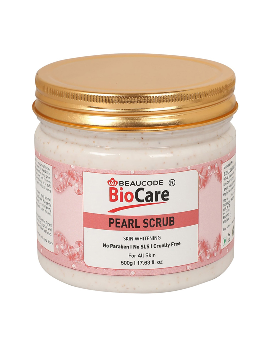 

BEAUCODE BIOCARE Skin Whitening Pearl Face Scrub for All Skin Types - 500 g, Pink