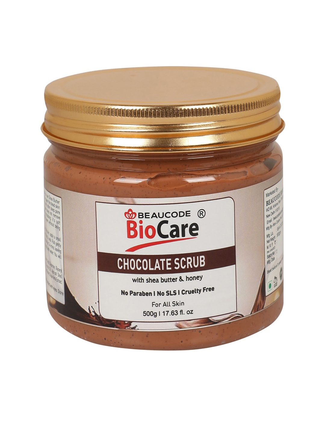 

BEAUCODE BIOCARE Chocolate Face Scrub with Shea Butter & Honey - 500 g, Brown