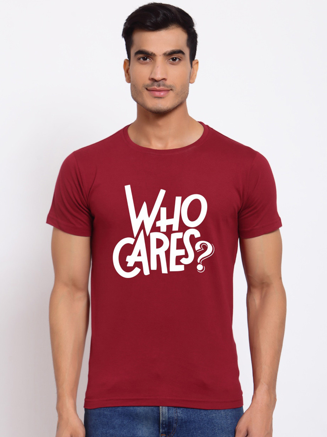 

FERANOID Men Maroon Typography Printed Bio Finish T-shirt