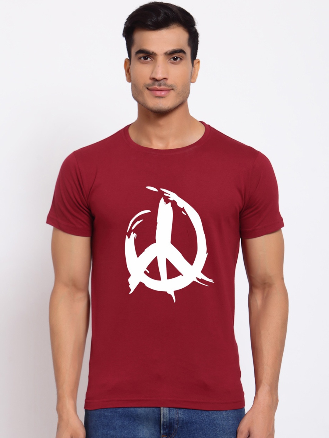 

FERANOID Men Maroon Printed Bio Finish T-shirt