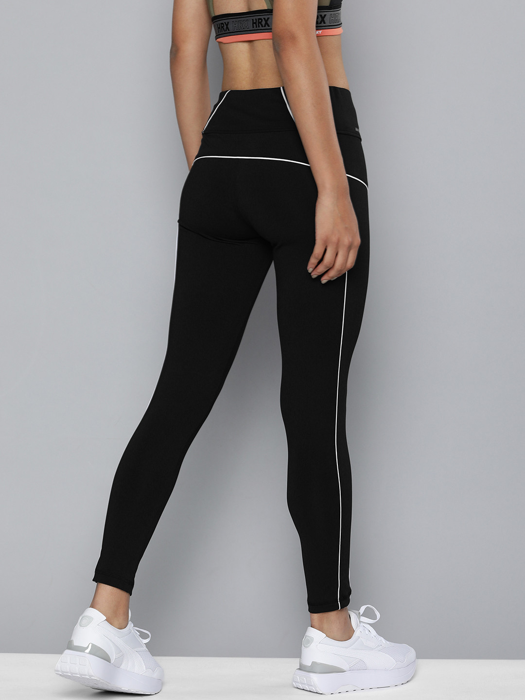 

HRX by Hrithik Roshan Women Black Training Tights