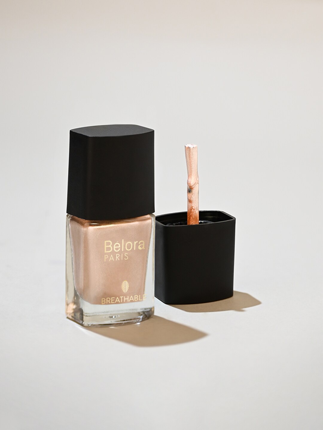 

Belora Paris Breathable Made Safe Longstay Sustainable Nail Polish - Peachy Love 4, Gold