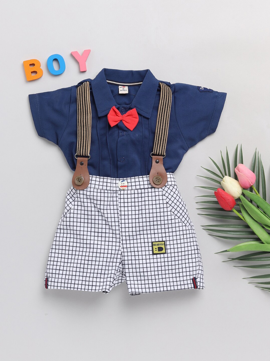 

BRATS AND DOLLS Boys Navy Blue Dungarees