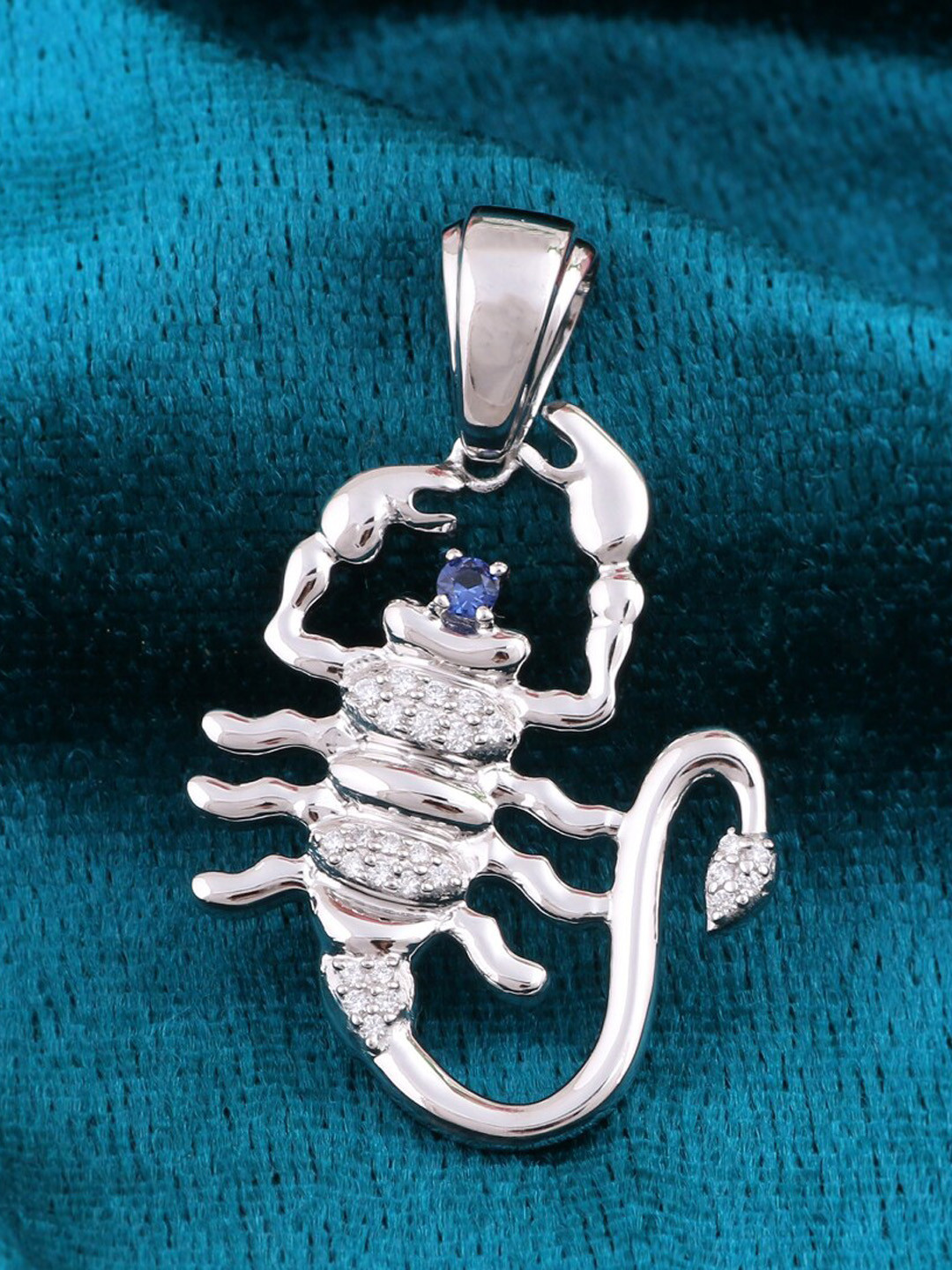 

Silgo Rhodium-Plated Silver Zirconia Studded Pendant