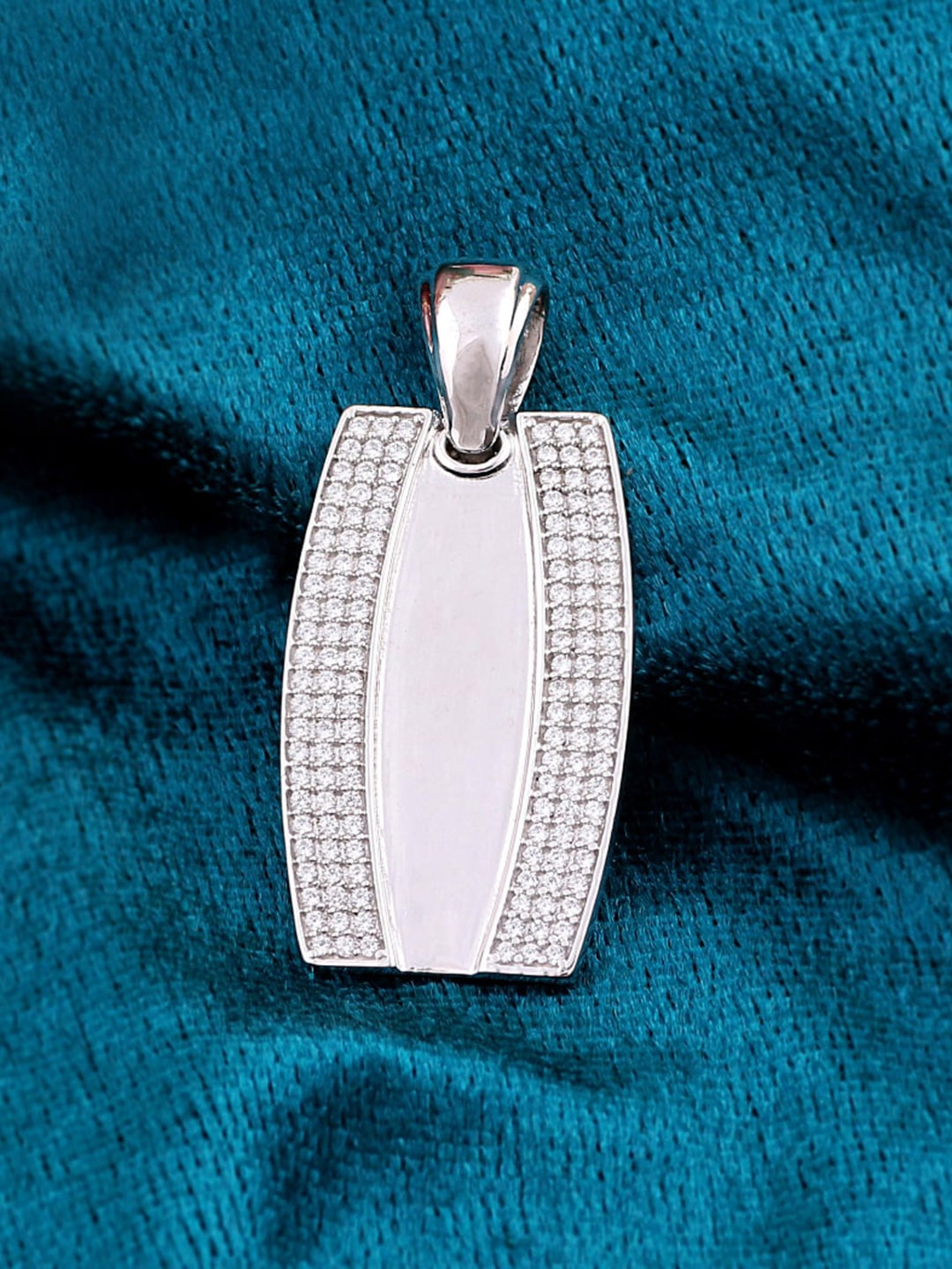 

Silgo Women Silver-Plated Cubic Zirconia Pendant