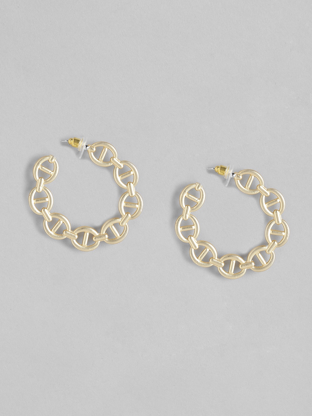 

Blueberry Gold-Toned Circular Hoop Earrings