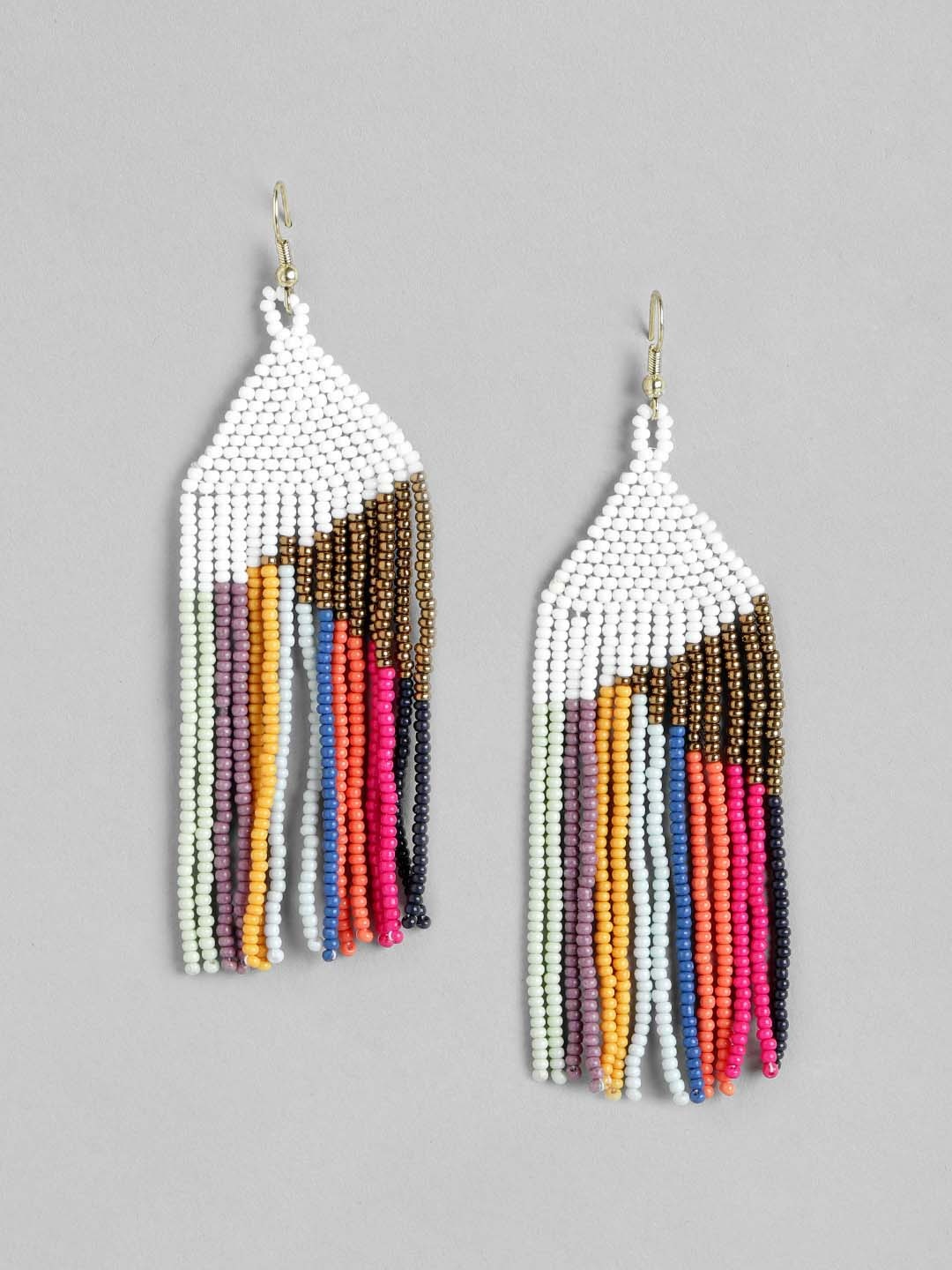 

Blueberry White & Red Contemporary Drop Earrings