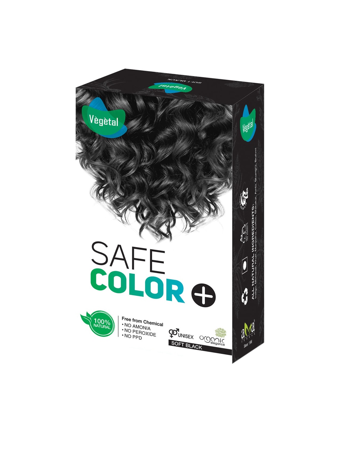 

Vegetal Hair Colour - soft black 50 gm