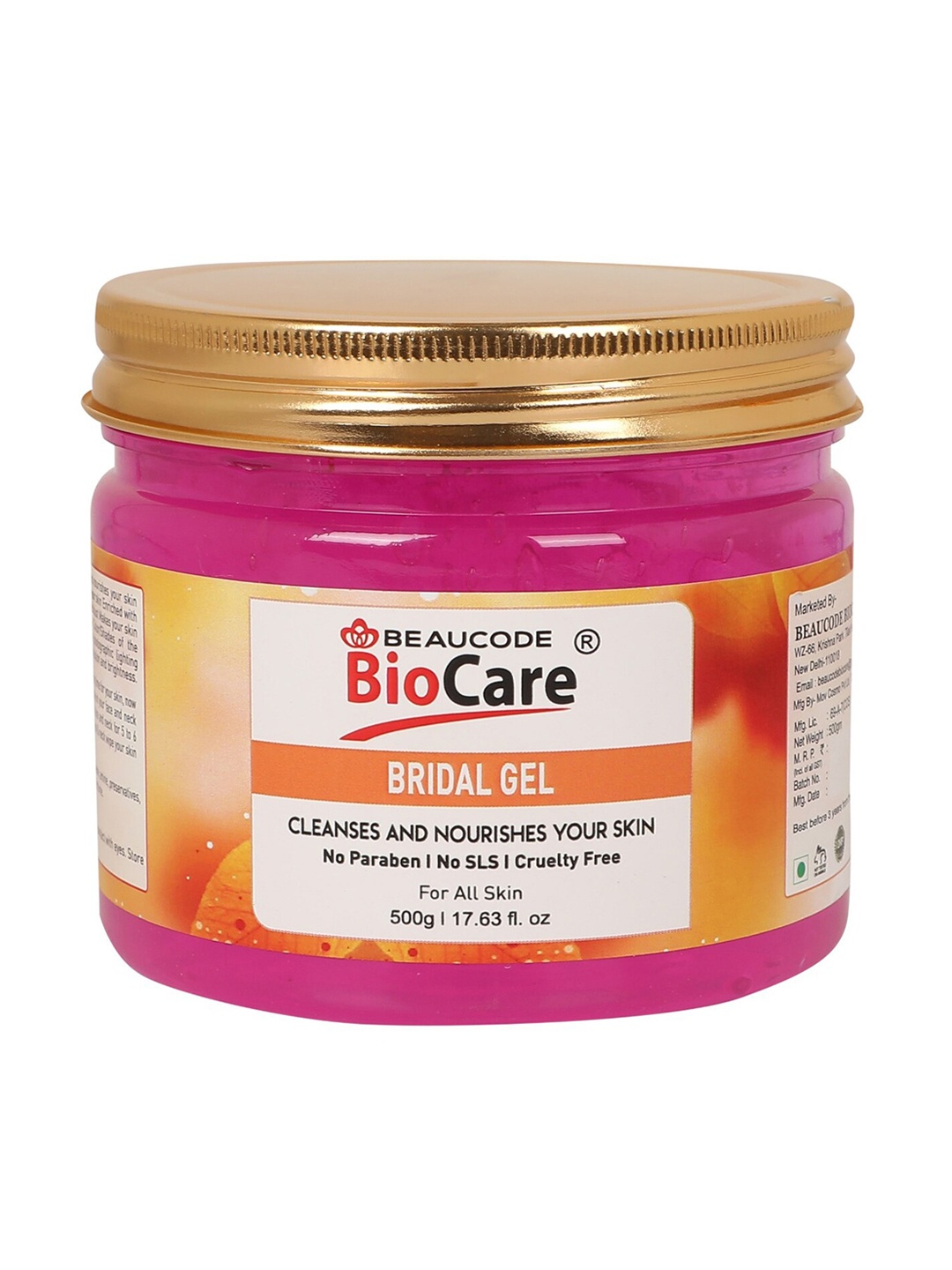 

BEAUCODE BIOCARE Bridal Gel for All Skin Types - 500 g, Pink