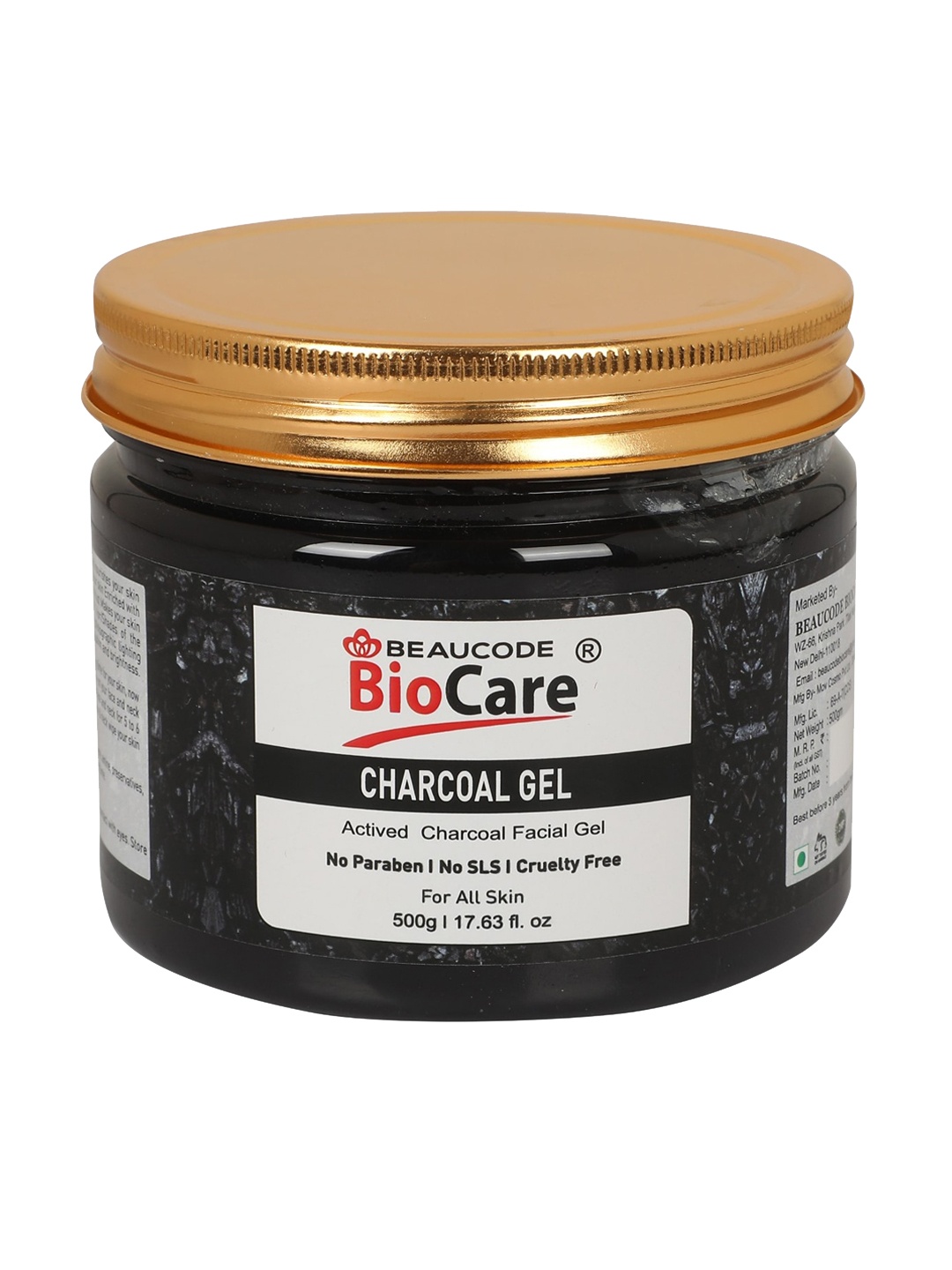 

BEAUCODE BIOCARE Charcoal Body Gel with Vitamin A & C 500 g, Black