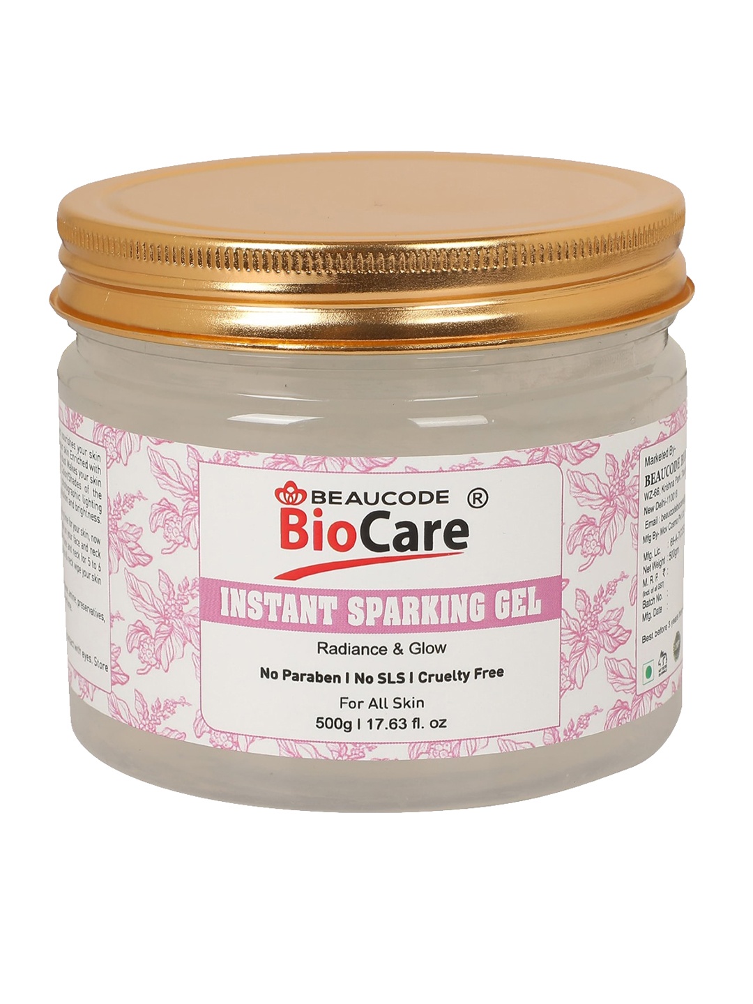 

BEAUCODE BIOCARE Instant Sparking Gel for All Skin Types - 500 g, White