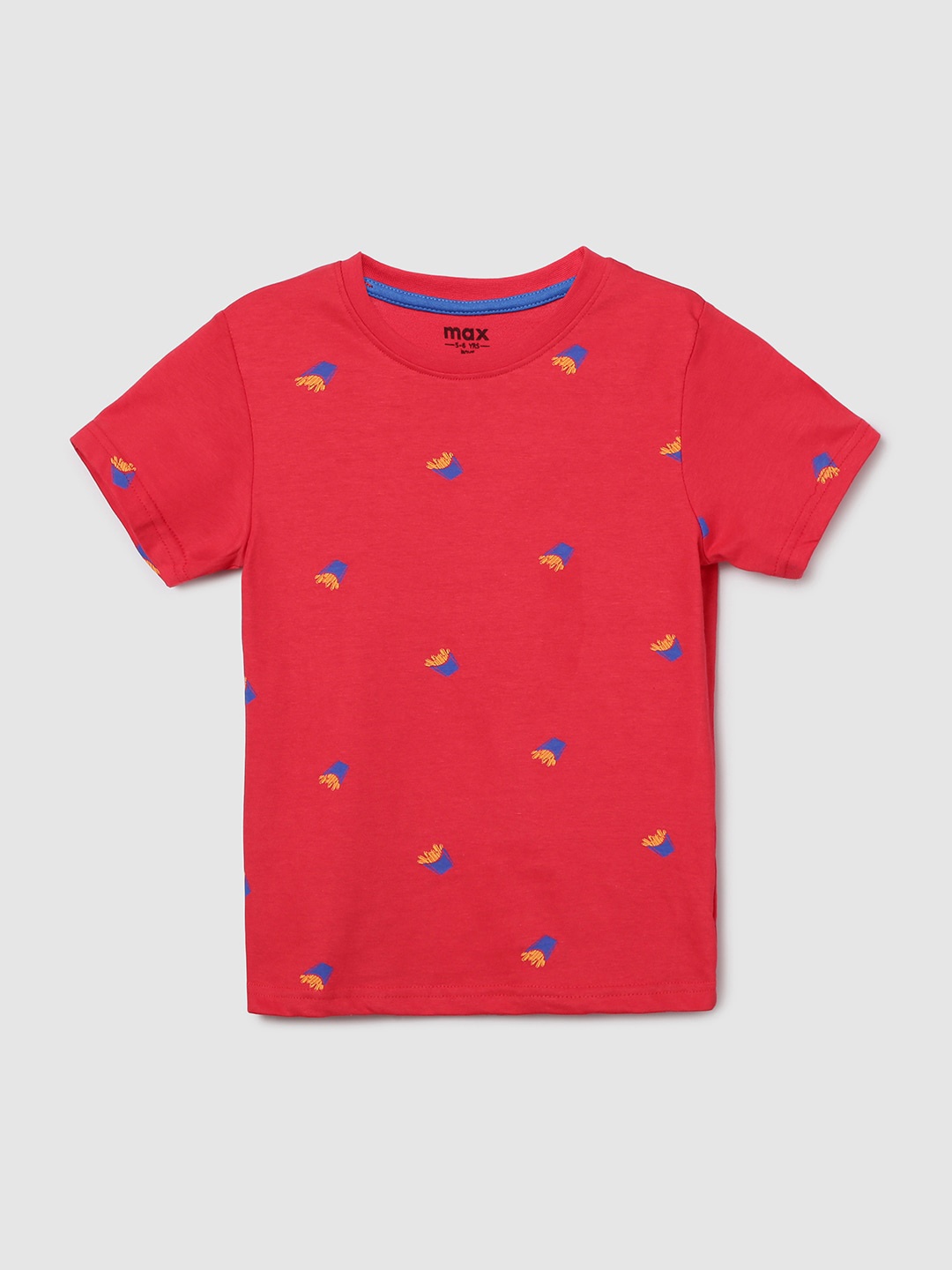 

max Boys Multicoloured Printed Pure Cotton T-shirt, Multi