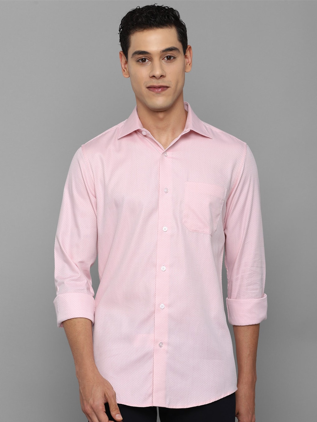 

Allen Solly Men Pink Slim Fit Casual Shirt