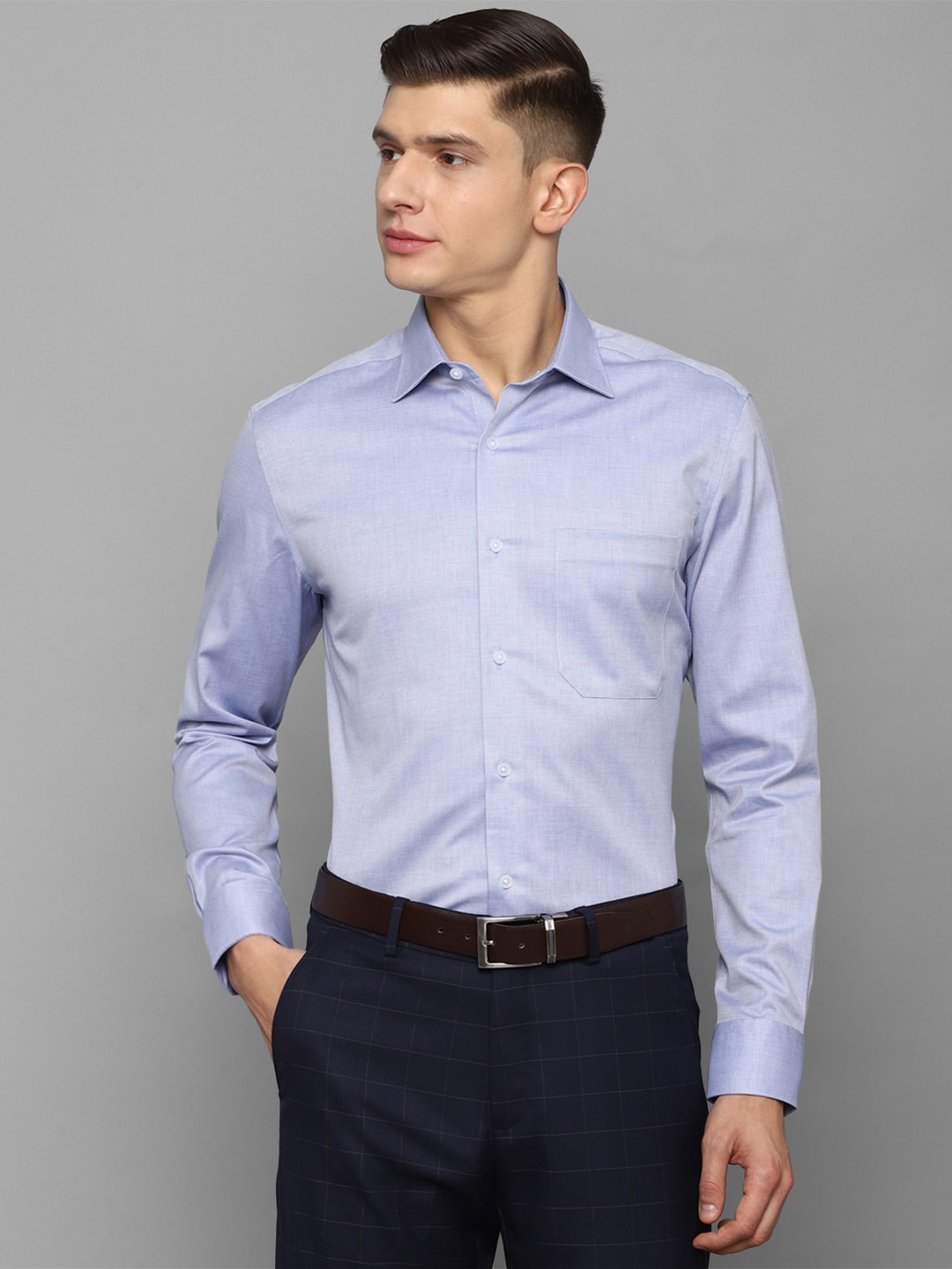 

Louis Philippe Men Blue Formal Shirt