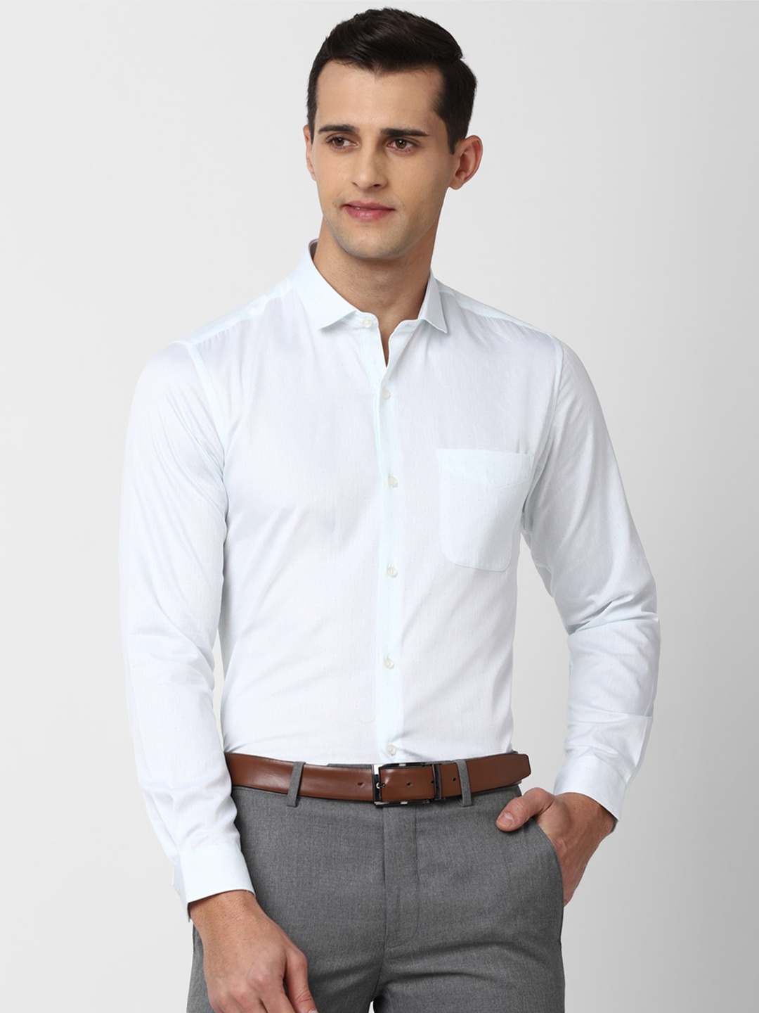 

Peter England Men Blue Slim Fit Formal Shirt
