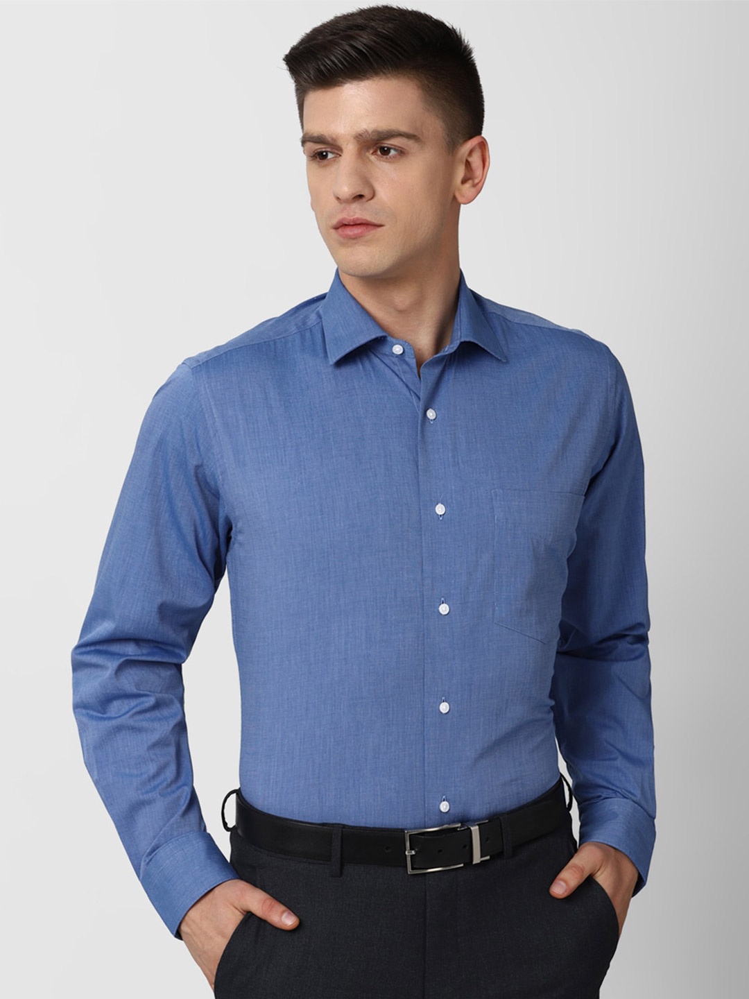 

Van Heusen Men Blue Formal Shirt