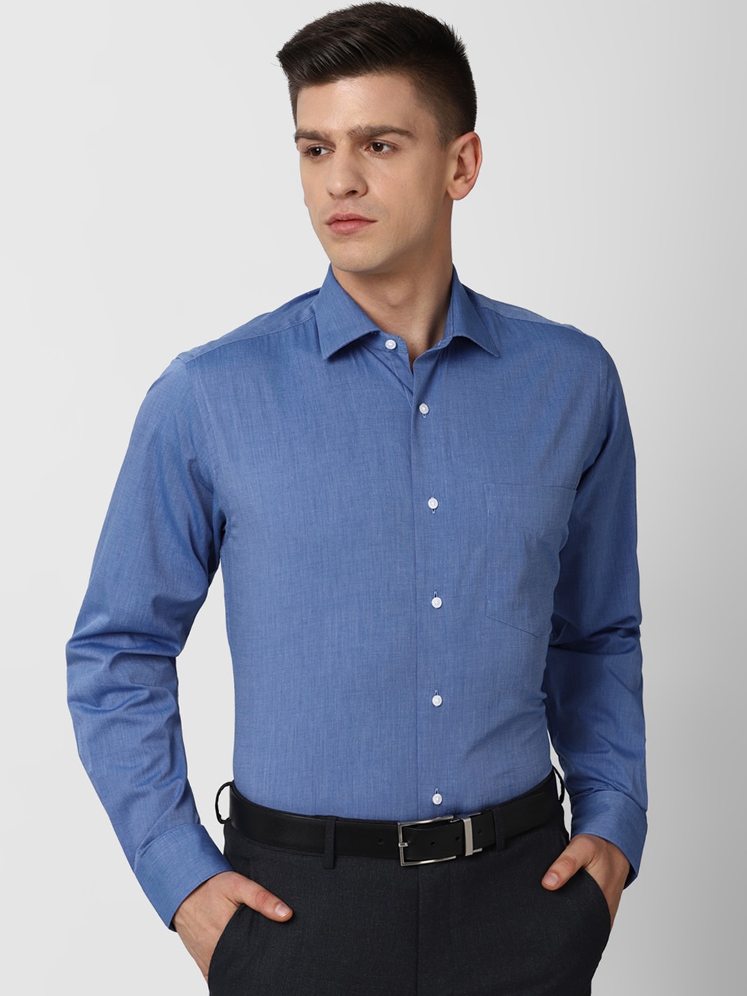 

Van Heusen Men Blue Formal Shirt