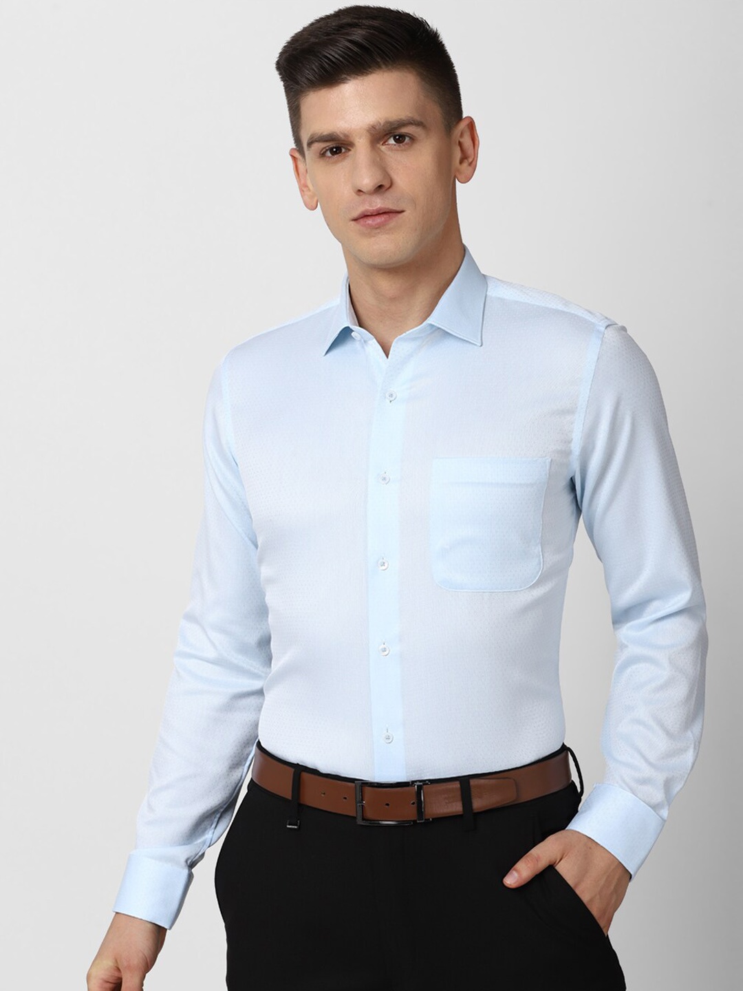 

Van Heusen Men Blue Slim Fit Formal Shirt