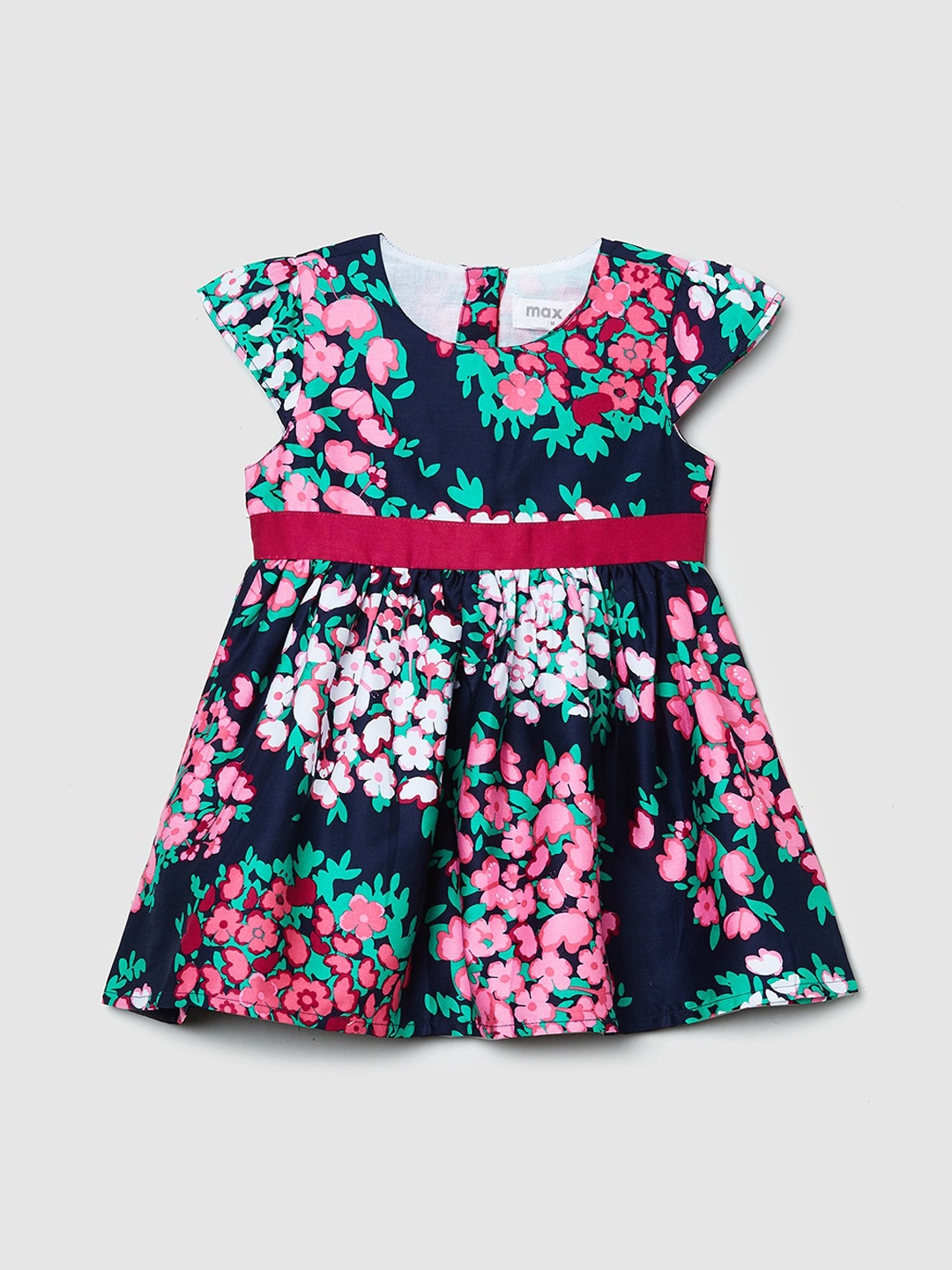 

max Navy Blue Floral Dress