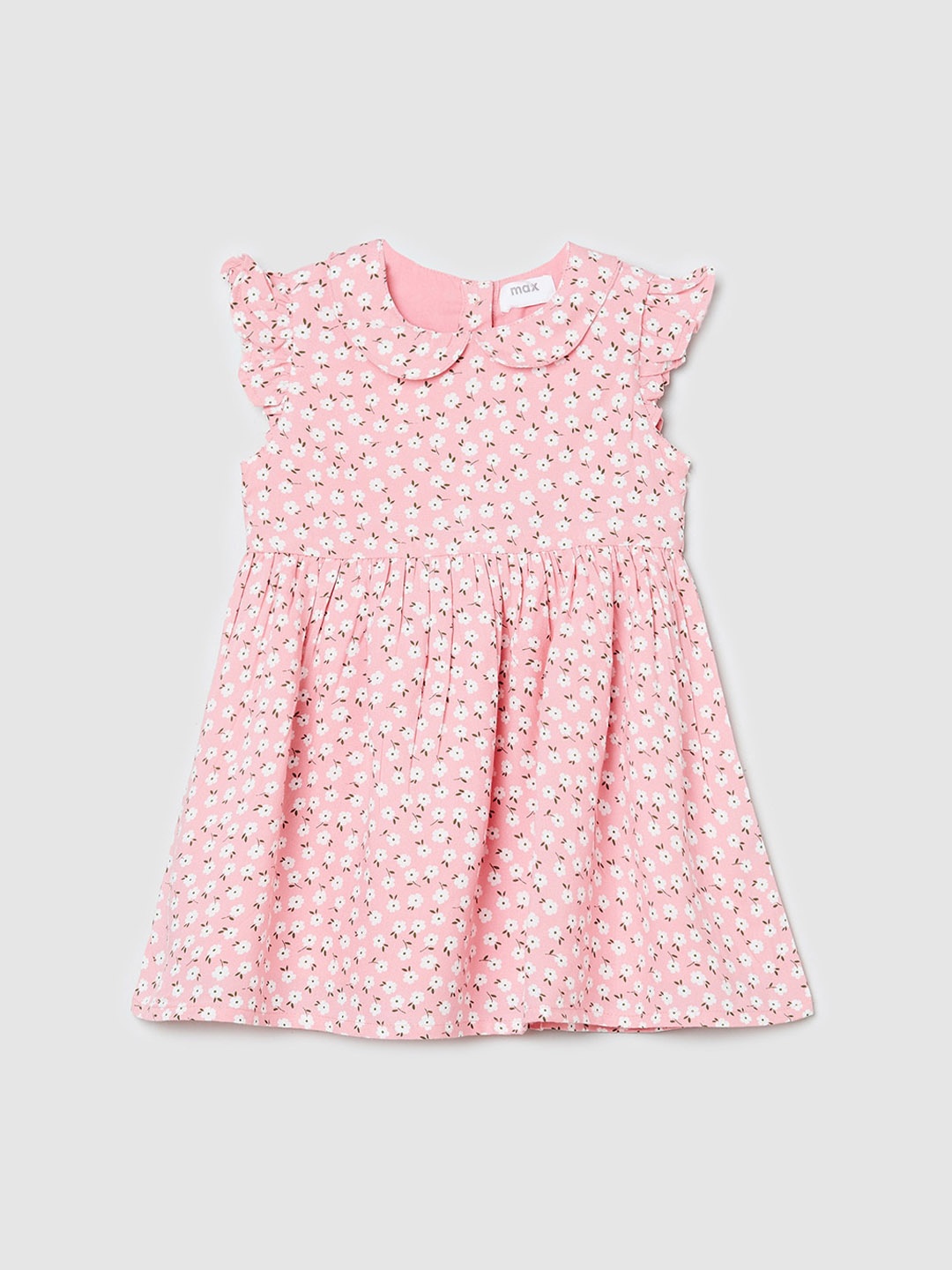 

max Pink Floral Peter Pan Collar Dress