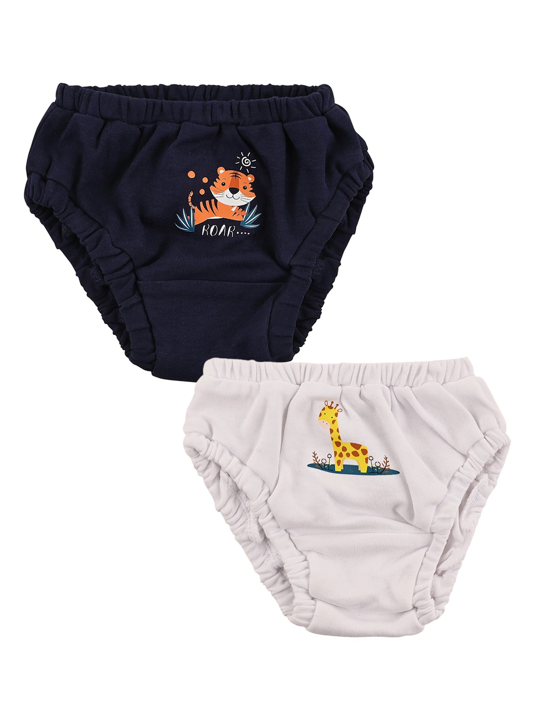 

Nuluv Boys Pack of 2 Assorted Pure Cotton Basic Briefs