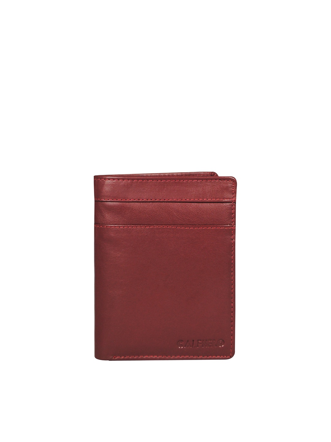 

CALFNERO Men Brown Leather Two Fold Wallet