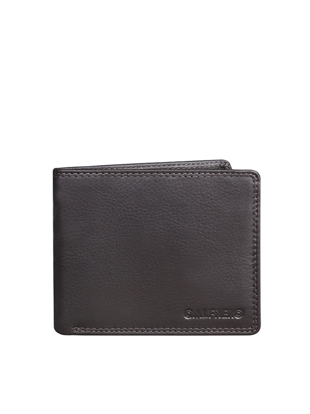 

CALFNERO Men Brown Textured Leather Two Fold Wallet