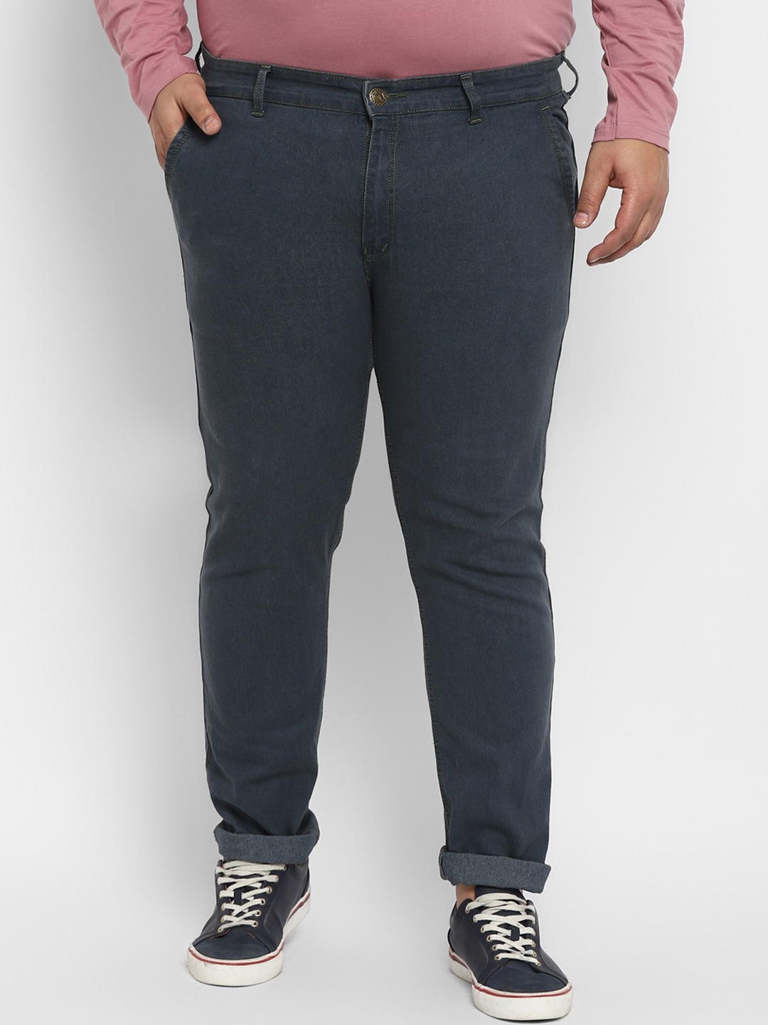 

Urbano Plus Men Grey Stretchable Jeans